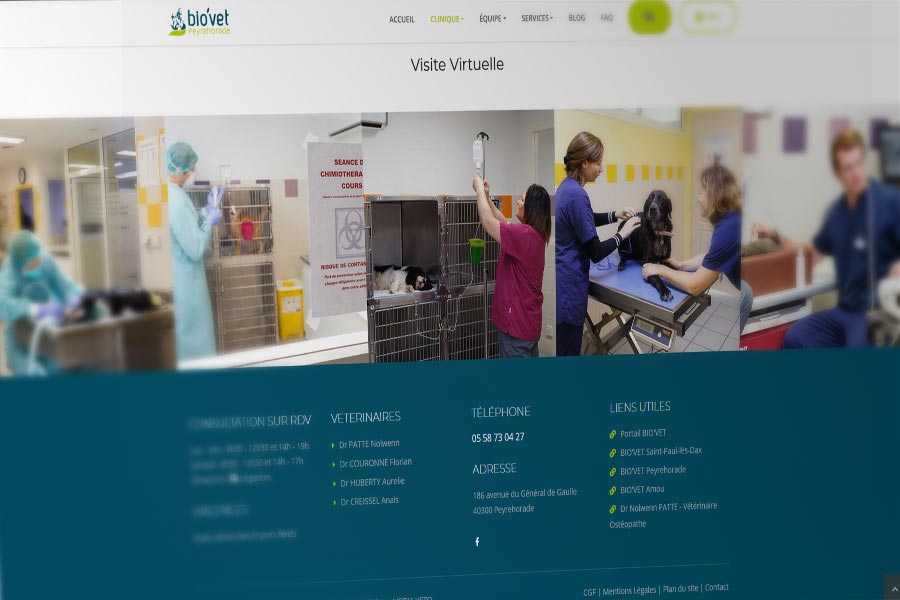 Nouveau site internet de la clinique : biovetpey.fr